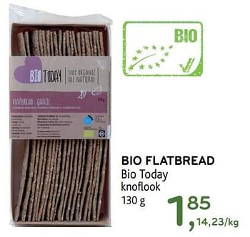 Promoties Bio flatbread bio today knoflook - Bio Today - Geldig van 20/06/2018 tot 03/07/2018 bij Alvo