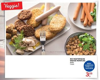 Promoties Bio vegetarische weense worstjes biobis - Biobis - Geldig van 27/06/2018 tot 03/07/2018 bij Alvo
