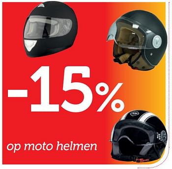 Promoties - 15% op moto helmen - Huismerk - Auto 5  - Geldig van 18/06/2018 tot 17/07/2018 bij Auto 5