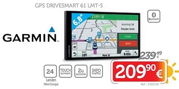 Promoties Garmin gps drivesmart 61 lmt-s - Garmin - Geldig van 18/06/2018 tot 17/07/2018 bij Auto 5