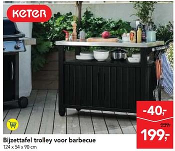 Promoties Keter bijzettafel trolley voor barbecue - Keter - Geldig van 20/06/2018 tot 03/07/2018 bij Makro