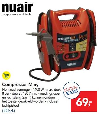 Promoties Nuair compressor miny - NuAir - Geldig van 20/06/2018 tot 03/07/2018 bij Makro