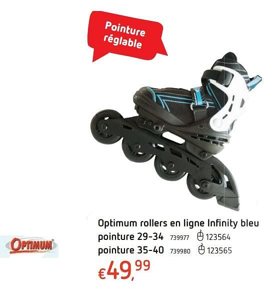 Optimum Optimum rollers en ligne infinity bleu En promotion chez