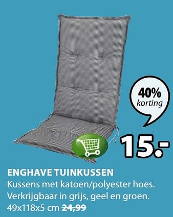 Promoties Enghave tuinkussen - Huismerk - Jysk - Geldig van 11/06/2018 tot 24/06/2018 bij Jysk