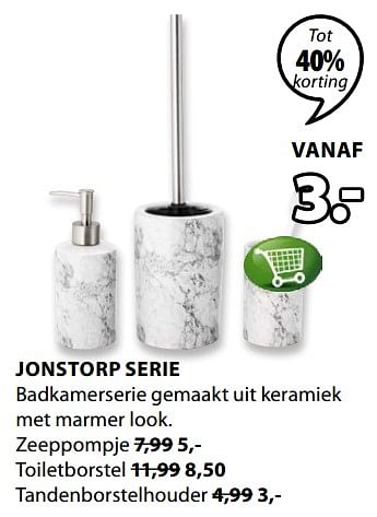 Promoties Jonstorp serie tandenborstelhouder - Huismerk - Jysk - Geldig van 11/06/2018 tot 24/06/2018 bij Jysk