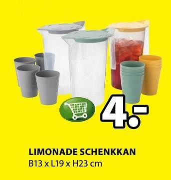 Promoties Limonade schenkkan - Huismerk - Jysk - Geldig van 11/06/2018 tot 24/06/2018 bij Jysk