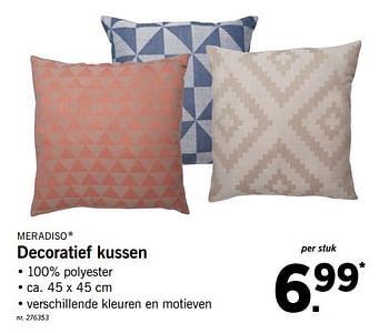Promoties Decoratief kussen - Meradiso - Geldig van 18/06/2018 tot 23/06/2018 bij Lidl