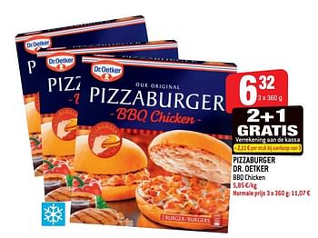 Promoties Pizzaburger dr oetker bbq chicken - Dr. Oetker - Geldig van 20/06/2018 tot 25/06/2018 bij Smatch