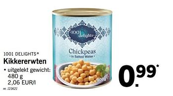 Promoties Kikkererwten - 1001 Delights - Geldig van 18/06/2018 tot 23/06/2018 bij Lidl