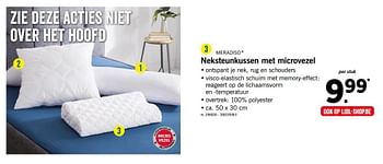 Promoties Neksteunkussen met microvezel - Meradiso - Geldig van 18/06/2018 tot 23/06/2018 bij Lidl
