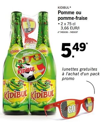 Promotions Kidibul pomme ou pomme-fraise - Kidibul - Valide de 18/06/2018 à 23/06/2018 chez Lidl