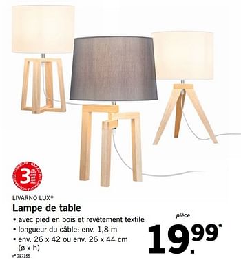 Promoties Lampe de table - Livarno Lux - Geldig van 18/06/2018 tot 23/06/2018 bij Lidl