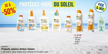 Promoties Produits solaires ambre solaire - Huismerk - Lidl - Geldig van 18/06/2018 tot 23/06/2018 bij Lidl