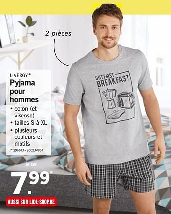Promotions Pyjama pour hommes - Livergy - Valide de 18/06/2018 à 23/06/2018 chez Lidl