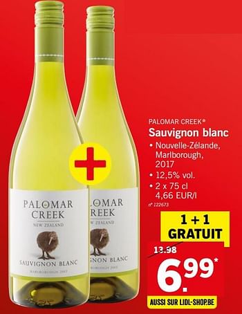 Promoties Sauvignon blanc - Witte wijnen - Geldig van 18/06/2018 tot 23/06/2018 bij Lidl
