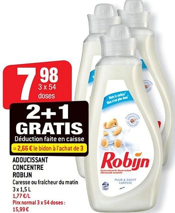 Promotions Adoucissant concentre robijn - Robijn - Valide de 20/06/2018 à 25/06/2018 chez Smatch