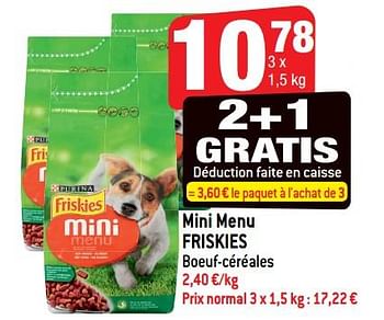 Promoties Mini menu friskies - Purina - Geldig van 20/06/2018 tot 25/06/2018 bij Smatch