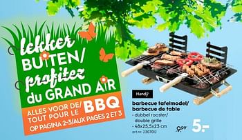 Promotions Barbecue de table - Handy - Valide de 13/06/2018 à 22/06/2018 chez Blokker