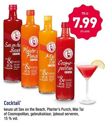 Promoties Cocktail - Barkeeper's Original - Geldig van 18/06/2018 tot 23/06/2018 bij Aldi