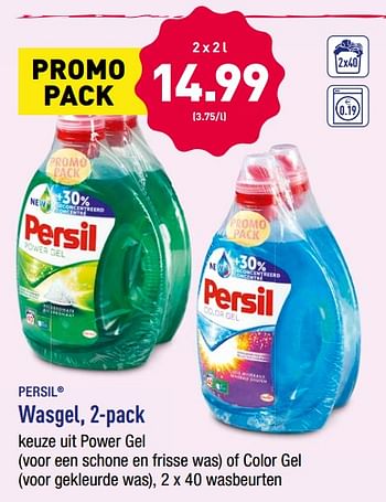 Promoties Persil wasgel, 2-pack keuze uit power gel - Persil - Geldig van 18/06/2018 tot 23/06/2018 bij Aldi