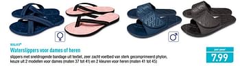 Promoties Walkx waterslippers voor dames of heren - Walkx - Geldig van 18/06/2018 tot 23/06/2018 bij Aldi
