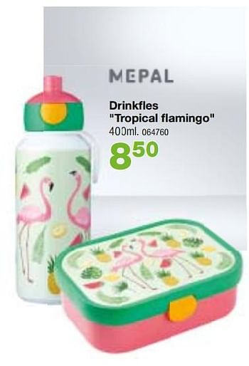Promoties Drinkfles tropical flamingo - Mepal - Geldig van 15/06/2018 tot 19/08/2018 bij Home & Co