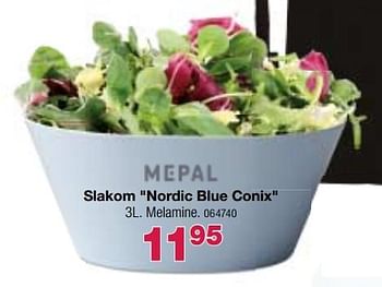 Promoties Slakom nordic blue conix - Mepal - Geldig van 15/06/2018 tot 19/08/2018 bij Home & Co