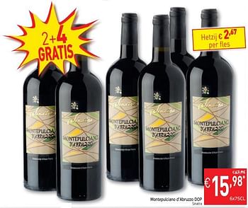 Promoties Montepulsiano d`abruzzo dop - Rode wijnen - Geldig van 19/06/2018 tot 24/06/2018 bij Intermarche