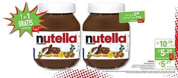 Promoties Nutella hazelnootpasta - Nutella - Geldig van 19/06/2018 tot 24/06/2018 bij Intermarche