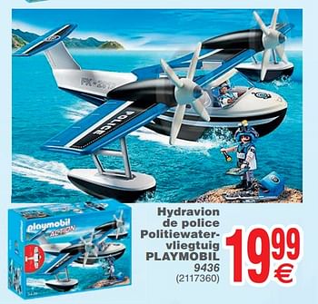 Promoties Hydravion de police politiewatervliegtuig playmobil 9436 - Playmobil - Geldig van 19/06/2018 tot 02/07/2018 bij Cora