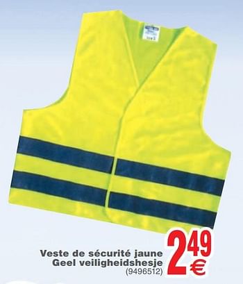 Promoties Veste de sécurité jaune geel veiligheidshesje - Huismerk - Cora - Geldig van 19/06/2018 tot 02/07/2018 bij Cora