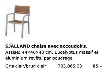 Promotions Sjalland chaise avec accoudoirs - Produit maison - Ikea - Valide de 01/06/2018 à 30/09/2018 chez Ikea