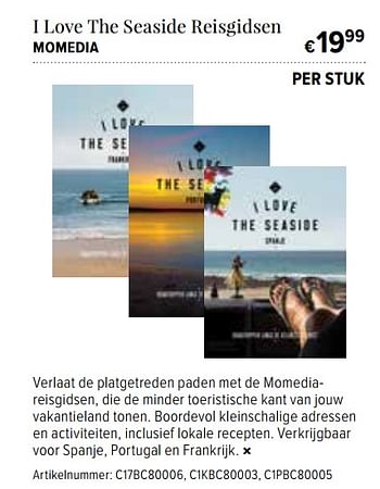 Promoties I love the seaside reisgidsen momedia - Huismerk - A.S.Adventure - Geldig van 14/06/2018 tot 29/06/2018 bij A.S.Adventure