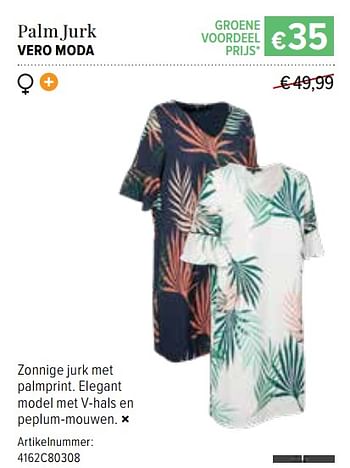 Promoties Palm jurk vero moda - Vero Moda - Geldig van 14/06/2018 tot 29/06/2018 bij A.S.Adventure