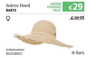 Promoties Soiree hoed barts - Barts - Geldig van 14/06/2018 tot 29/06/2018 bij A.S.Adventure
