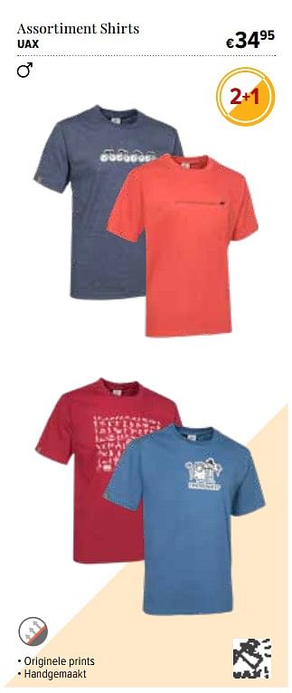 Promoties Assortiment shirts uax - Uax - Geldig van 14/06/2018 tot 29/06/2018 bij A.S.Adventure