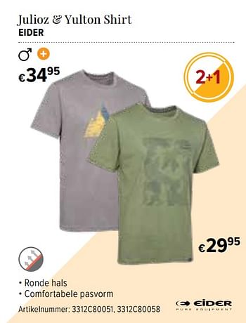 Promoties Julioz - yulton shirt eider - EIDER - Geldig van 14/06/2018 tot 29/06/2018 bij A.S.Adventure