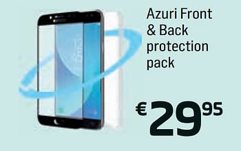 Promoties Azuri front + back protection pack - Azuri - Geldig van 14/06/2018 tot 03/07/2018 bij Base