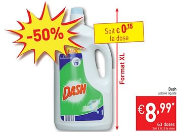 Promotions Dash lessive liquide - Dash - Valide de 19/06/2018 à 24/06/2018 chez Intermarche