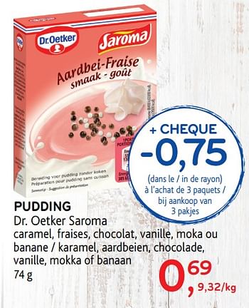 Promoties Pudding dr. oetker - Dr. Oetker - Geldig van 20/06/2018 tot 03/07/2018 bij Alvo