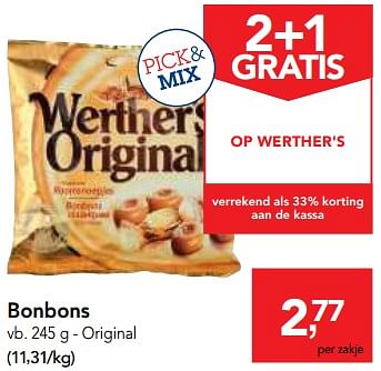Promoties Bonbons original - Werther's Original - Geldig van 20/06/2018 tot 03/07/2018 bij Makro