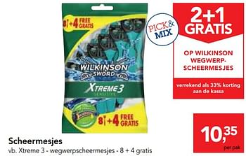 Promotions Scheermesjes xtreme 3 - wegwerpscheermesjes - Wilkinson - Valide de 20/06/2018 à 03/07/2018 chez Makro