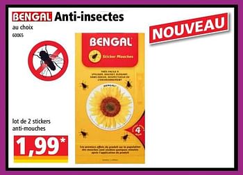 Promotions Anti-insectes - Bengal - Valide de 20/06/2018 à 26/06/2018 chez Norma