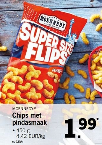 Promoties Chips met pindasmaak - Mcennedy - Geldig van 25/06/2018 tot 30/06/2018 bij Lidl