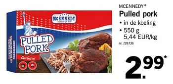 Promoties Pulled pork - Mcennedy - Geldig van 25/06/2018 tot 30/06/2018 bij Lidl