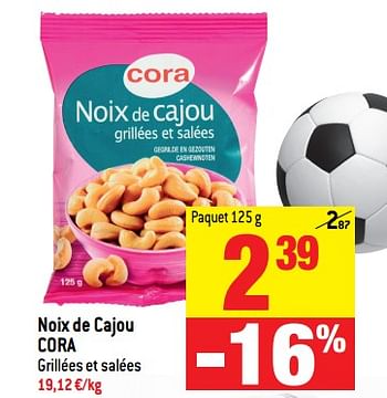 Promotions Noix de cajou cora - Produit maison - Match - Valide de 20/06/2018 à 25/06/2018 chez Match