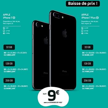 Promotions Apple iphone 7 128 gb - Apple - Valide de 14/06/2018 à 03/07/2018 chez Base