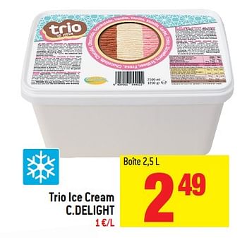 Promotions Trio ice cream c.delight - Delight - Valide de 20/06/2018 à 25/06/2018 chez Match