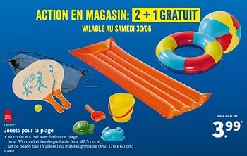 Promotions Jouets pour la plage - Crivit - Valide de 25/06/2018 à 30/06/2018 chez Lidl