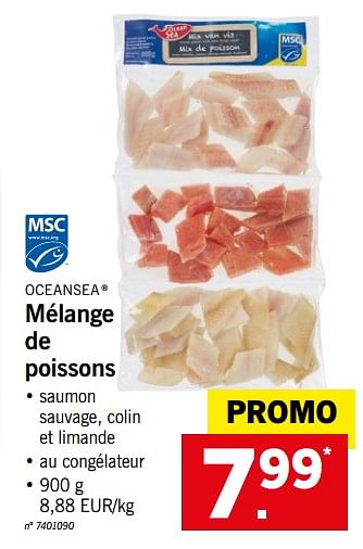 Promotions Mélange de poissons - OceanSEa - Valide de 25/06/2018 à 30/06/2018 chez Lidl